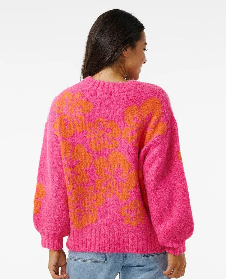 HIBISCUS JACQUARD CREW