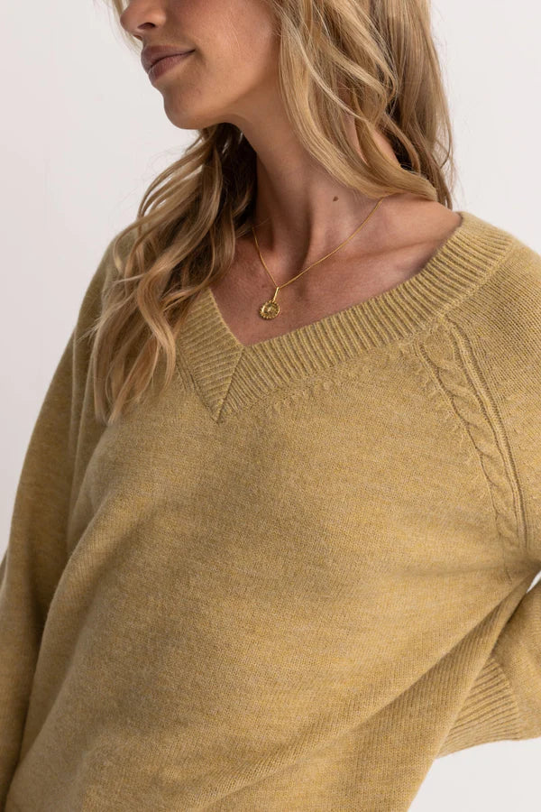MOONSTONE OVERSIZED V NECK SWEATER