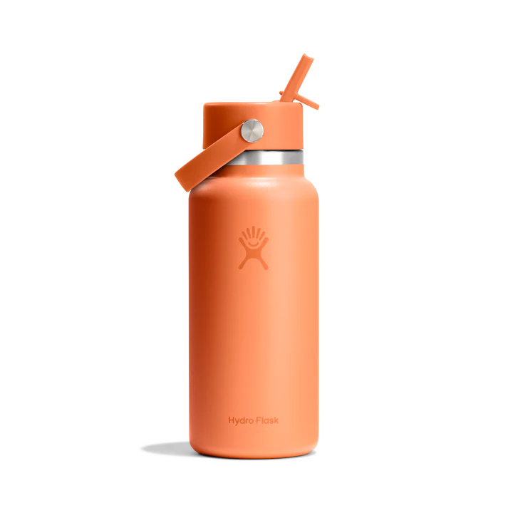 HYDRO FLASK 32 OZ WIDE FLEX STRAW CAP - ORANGE