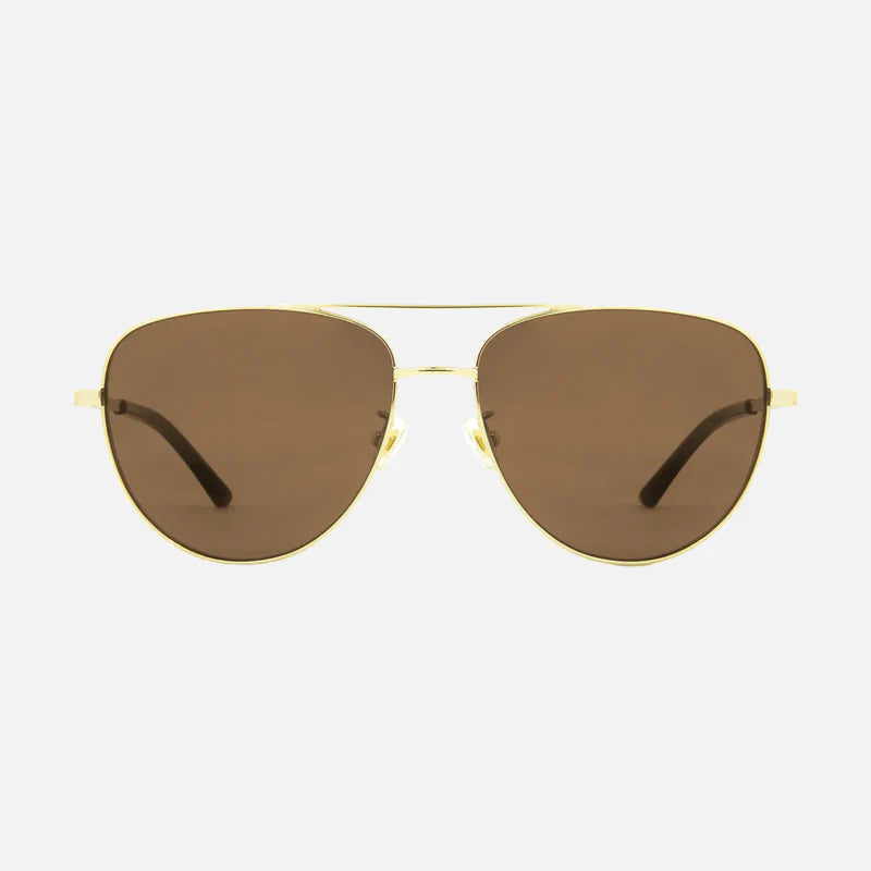 SOLANA GLOSS GOLD METAL BROWN POL LENS