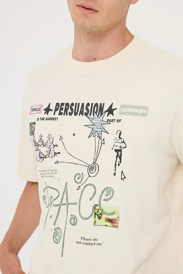 PEACE PERSUASION BOX FIT OVERSIZED SHORT TEE