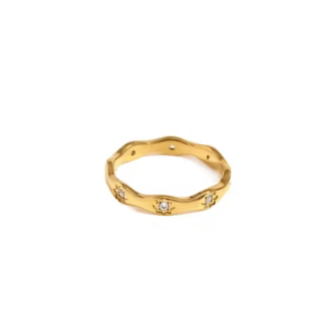 stella gold plated ring