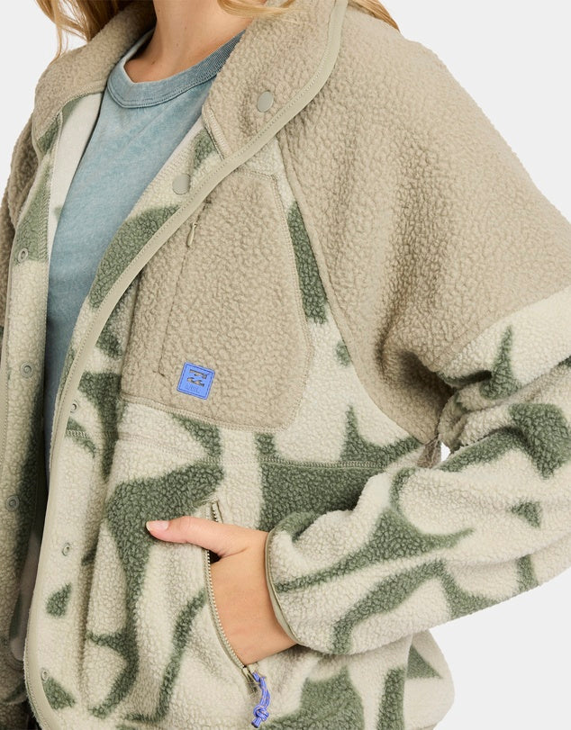 POPOYO SNAP UP FLEECE JACKET