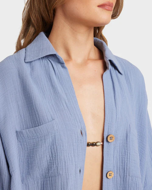 SWEET SWELL LS WOVEN SHIRT