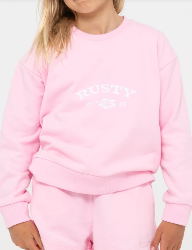 THRIVING RELAXED CREW FLEECE GIRLS