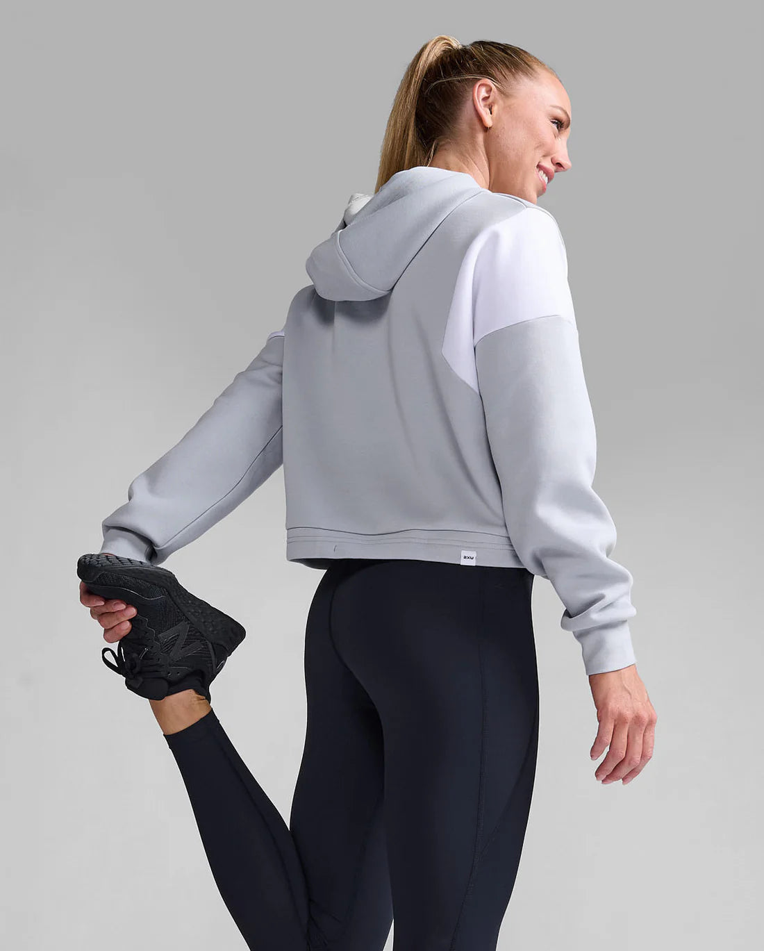 Form Spliced Crop Hoodie