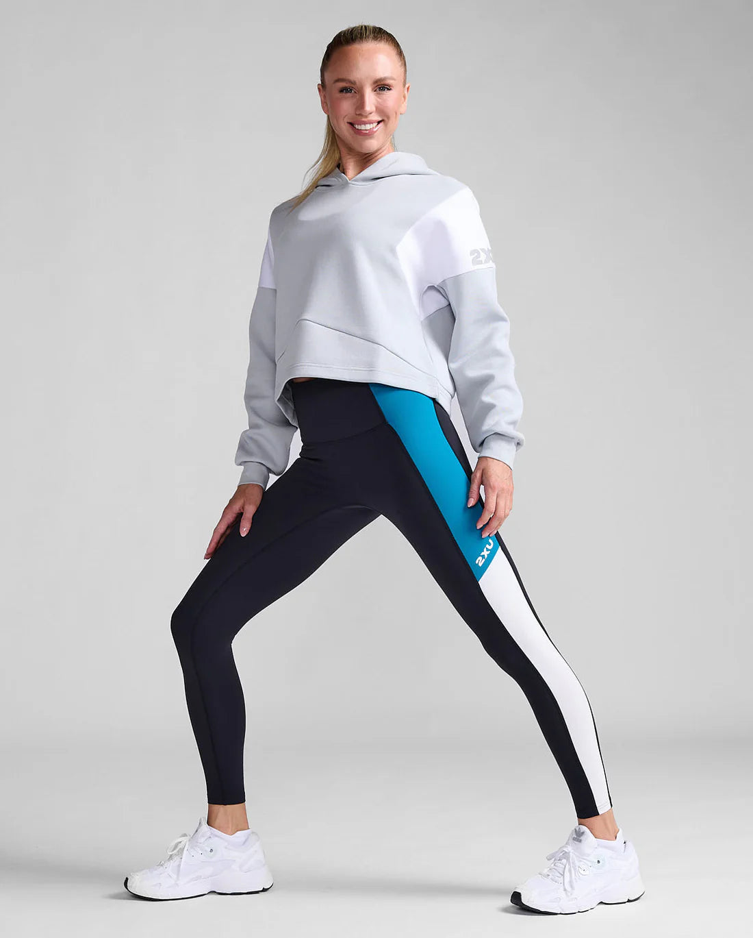 Form Spliced Crop Hoodie