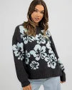 HIBISCUS JACQUARD CREW