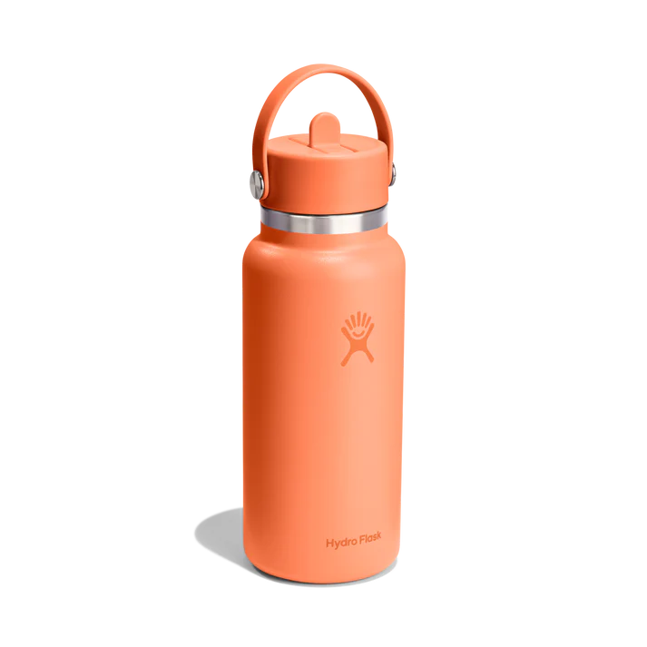 HYDRO FLASK 32 OZ WIDE FLEX STRAW CAP - ORANGE