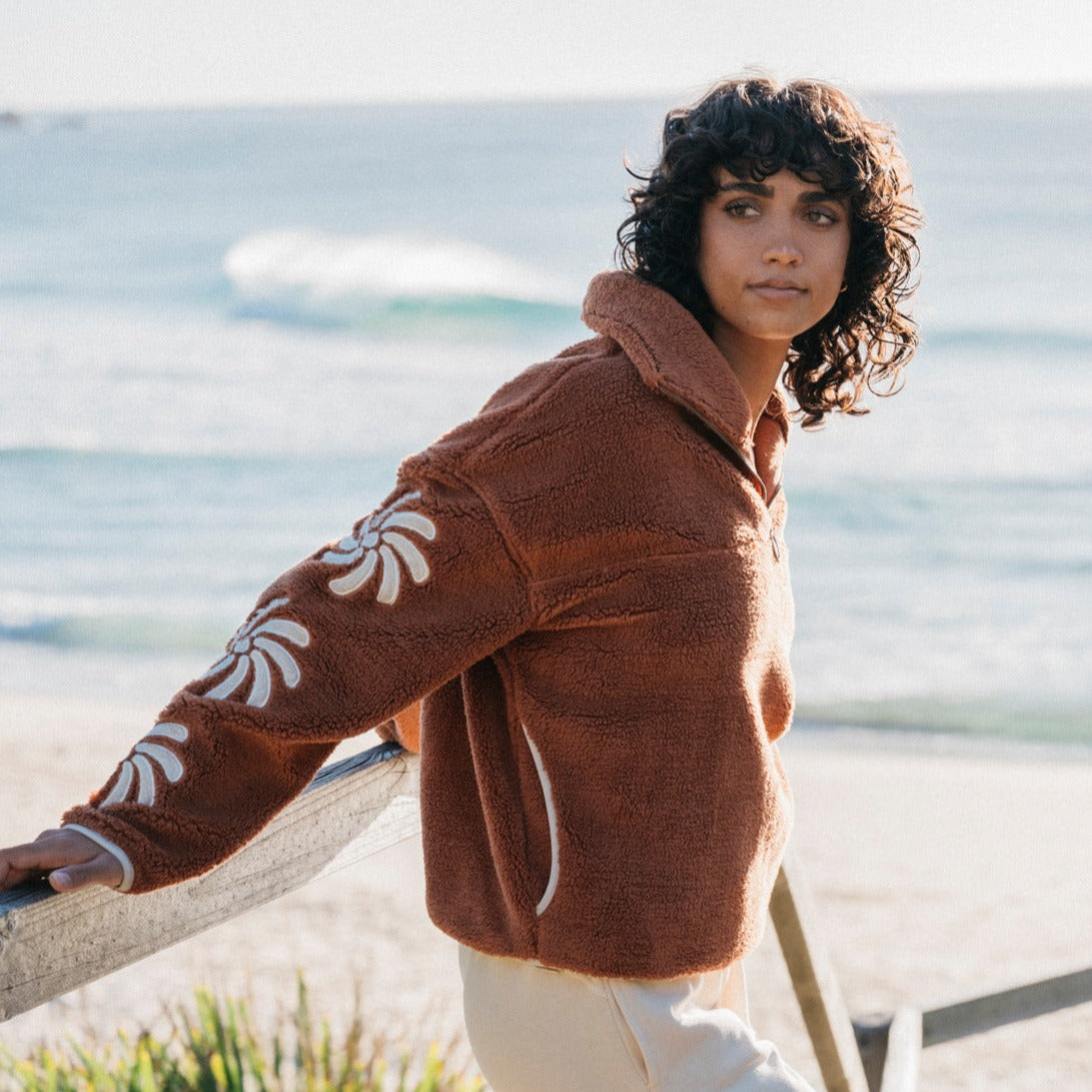 SUN FUN HALF ZIP CREW