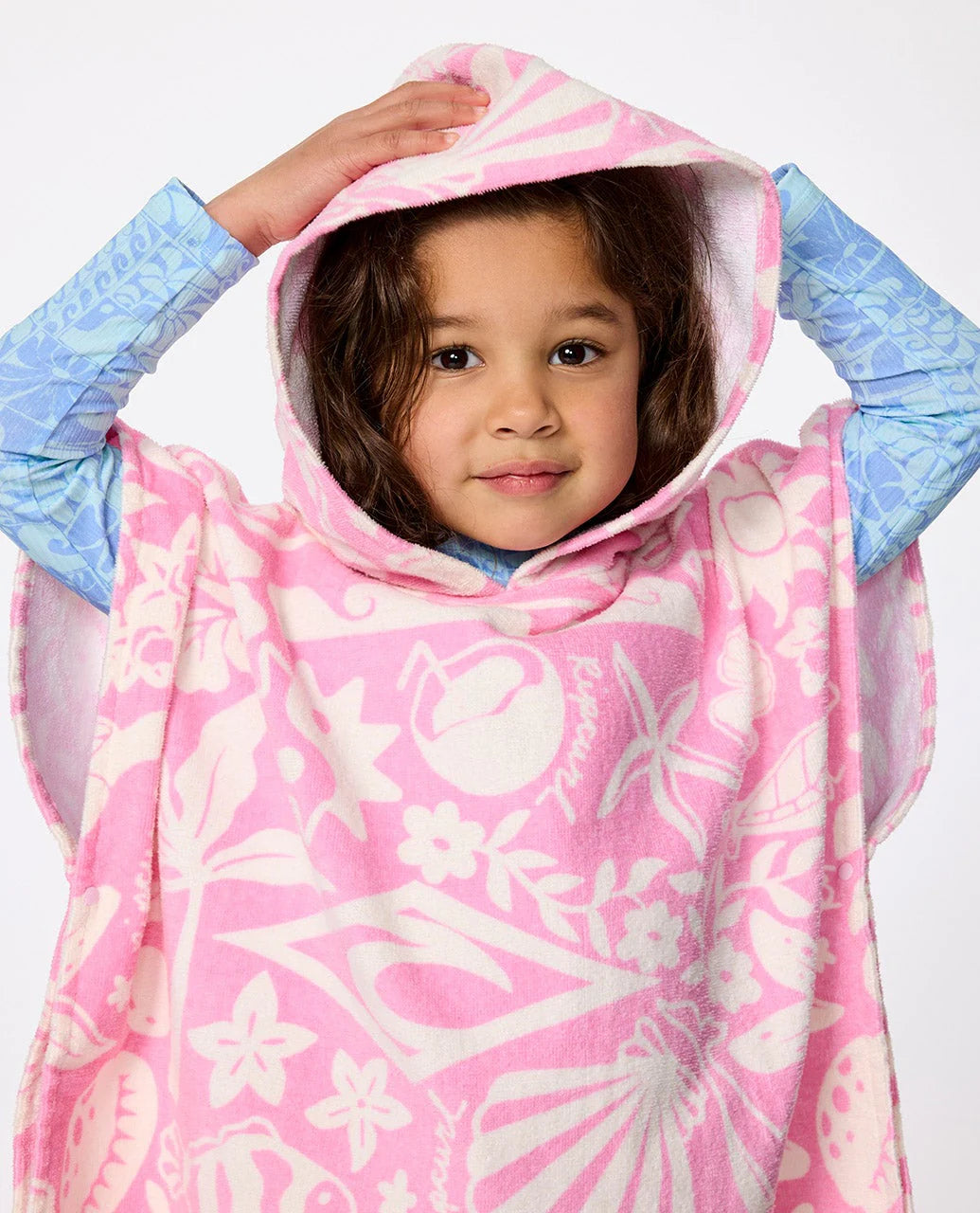 MIXED COTTON HOODED TOWEL GIRL