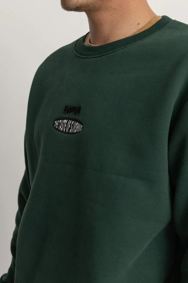 EMBROIDERED FLEECE CREW