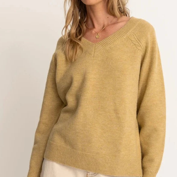 MOONSTONE OVERSIZED V NECK SWEATER