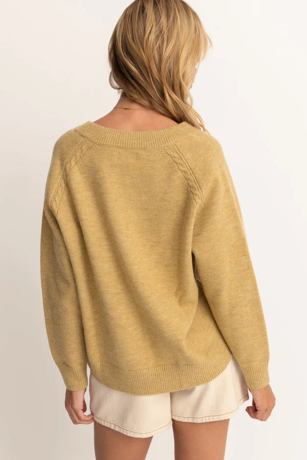 MOONSTONE OVERSIZED V NECK SWEATER