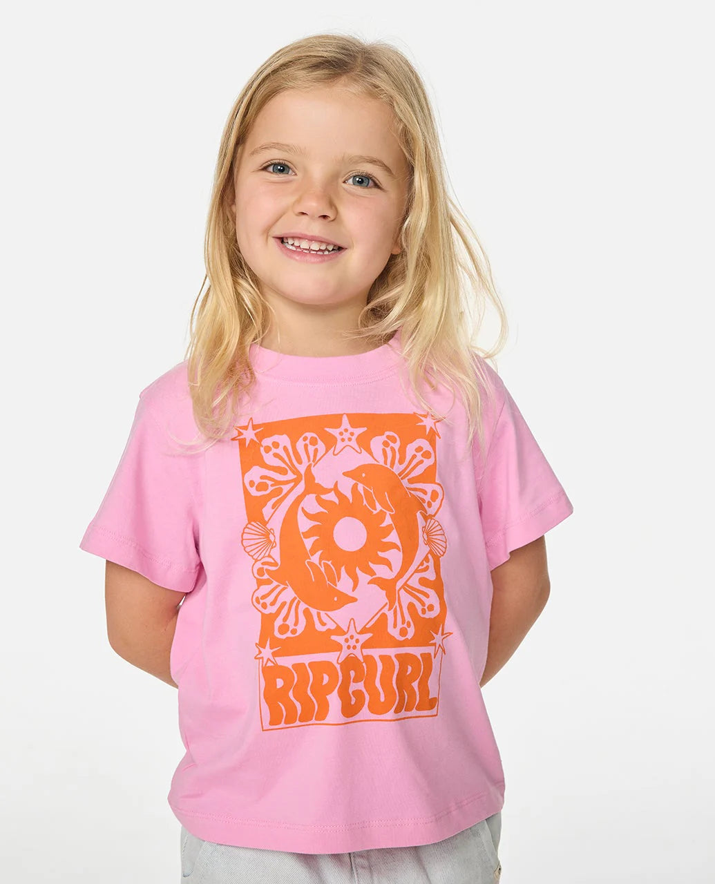 SUN SWELL DOLPHIN TEE - GIRL