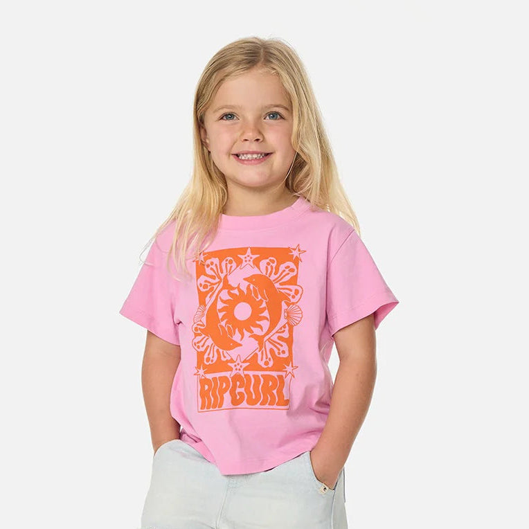 SUN SWELL DOLPHIN TEE - GIRL