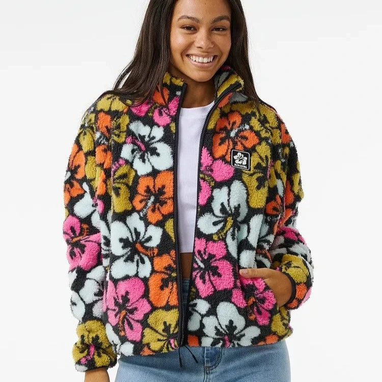 HIBISCUS HEAT POLAR FLEECE ZIP THRU