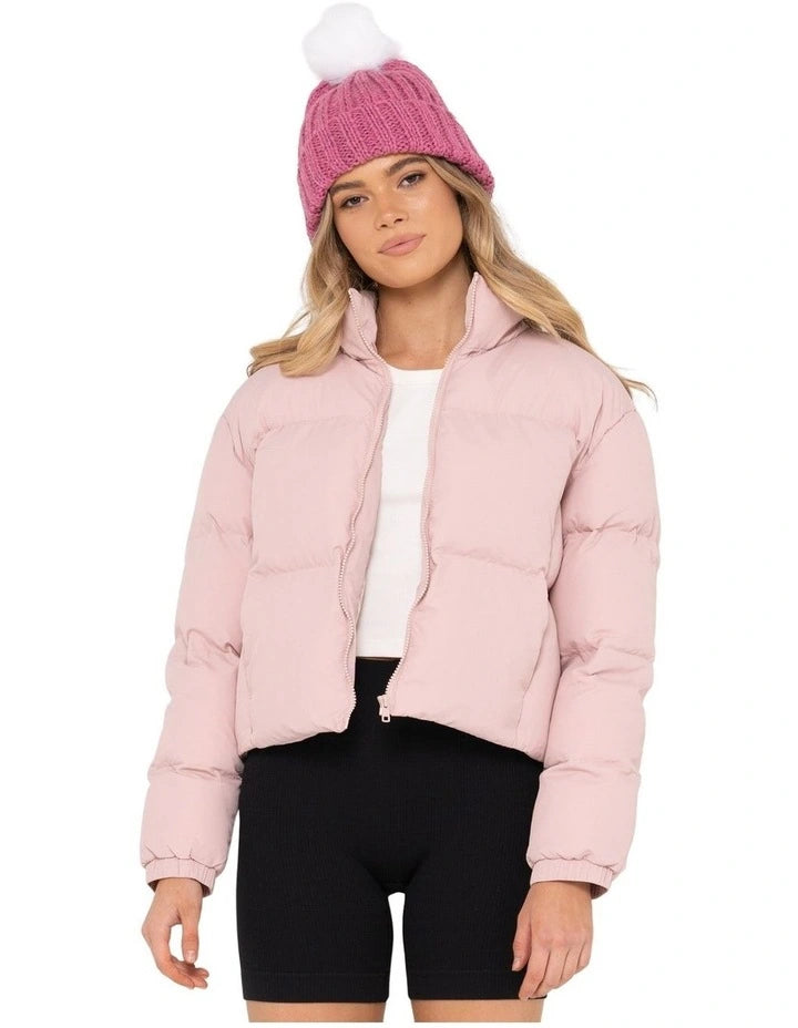 FLOREAT PUFFER JACKET PINK CLAY