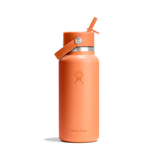 HYDRO FLASK 32 OZ WIDE FLEX STRAW CAP - ORANGE