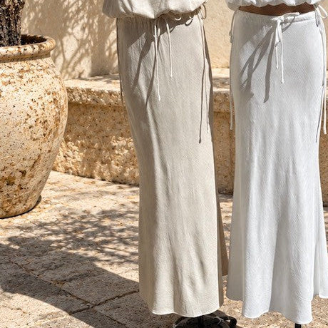 zavi linen elastic skirt