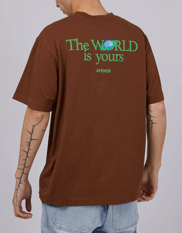 THE WORLD IS YOURS- RECYCLED RETRO FIT TEE