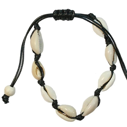 Black Cowrie Shell Anklet