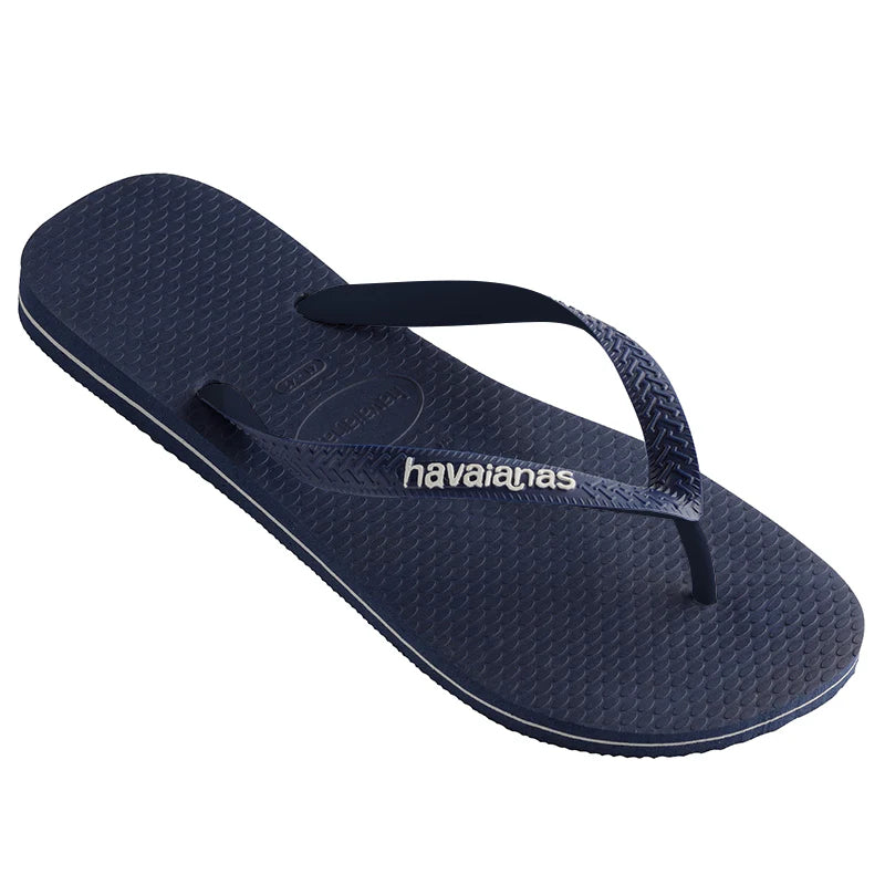 RUBBER LOGO MALE THONG BLUE/WHITE