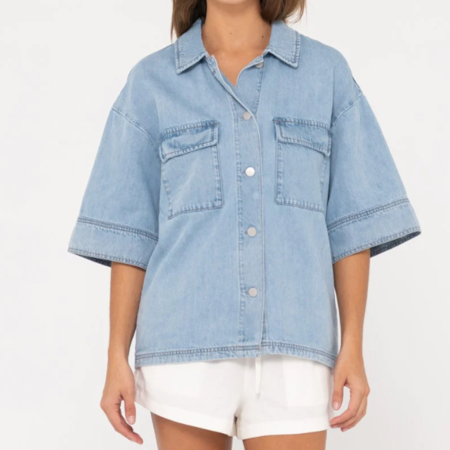 HUDSON SHORT SLEEVE DENIM SHIRT