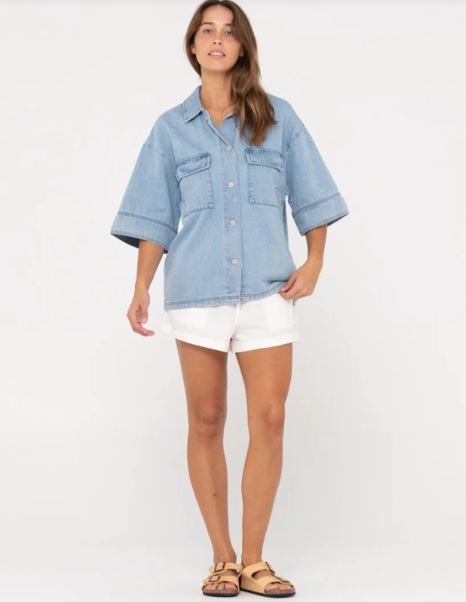 HUDSON SHORT SLEEVE DENIM SHIRT