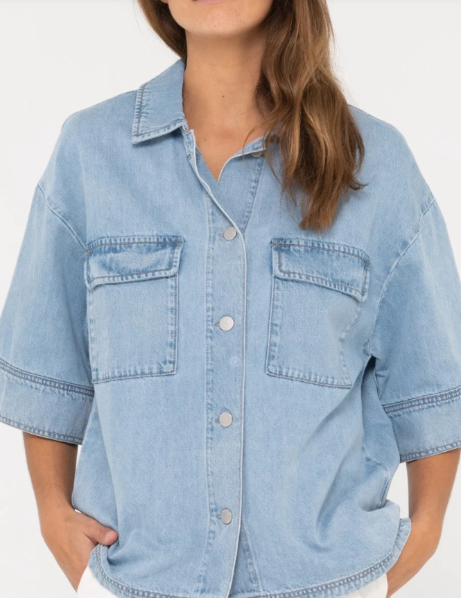 HUDSON SHORT SLEEVE DENIM SHIRT