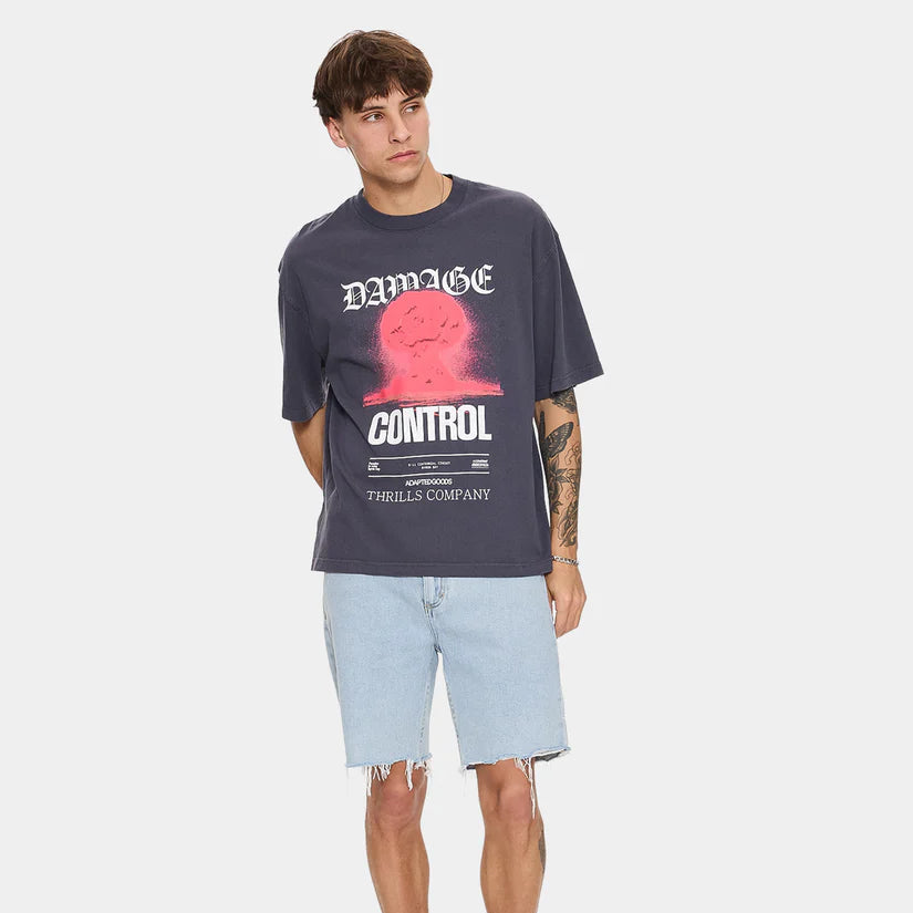 BONES RAW SLIM DENIM SHORT