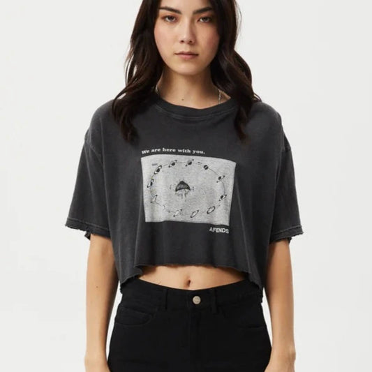 CONNECTION CROPPED HEMP OVERSIZED TEE
