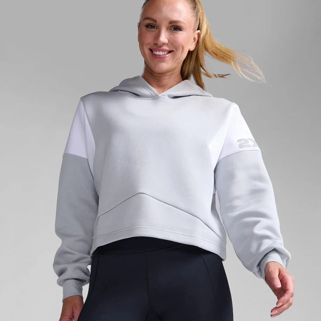 Form Spliced Crop Hoodie