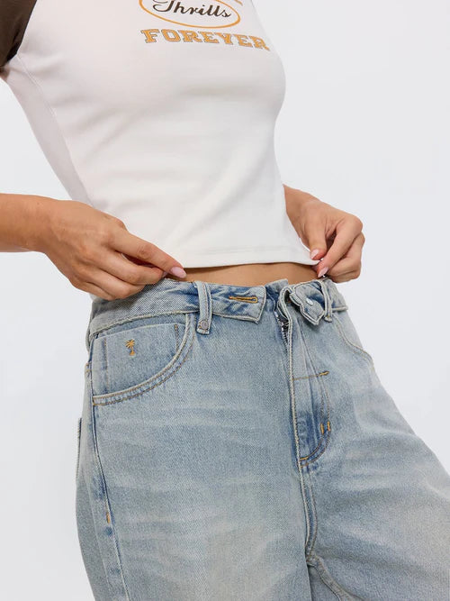 MURPHY FOLDED WAIST BAGGY JEAN
