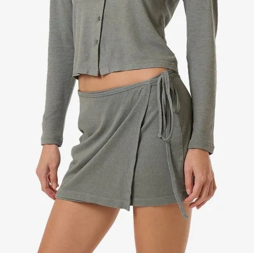 HEMP WRAP MINI SKIRT