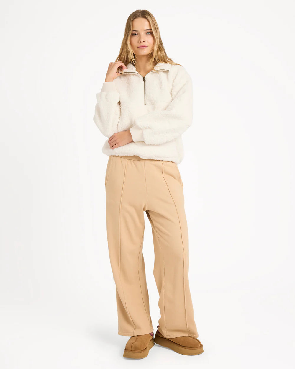 RISING TIDES HALF ZIP CREW