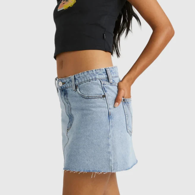 MID RISE DENIM SKIRT